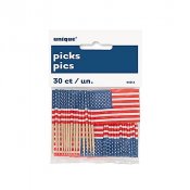 USA-flagga Partypicks - 30st