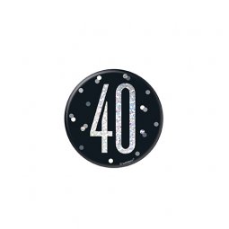  Badge 40 år, Svart/Silver 
