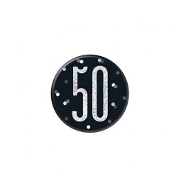  Badge 50 år, Svart/Silver 