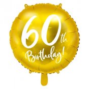 60-årsballong guld - 45cm