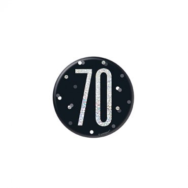 Badge 70 r, Svart/Silver