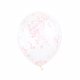 Ballonger med Ljusrosa konfetti - 6st
