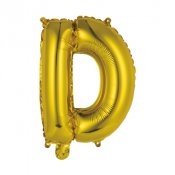 Bokstavsballong Guld D - 41cm