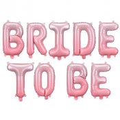 Bokstavsballonger "Bride To Be" rosa (flyger ej) - 350x45cm