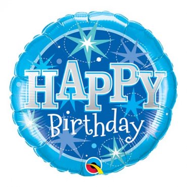 Happy Birthday Folieballong, Bl - 46cm