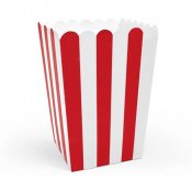 Partybox Popcorn Rd/vit - 6st
