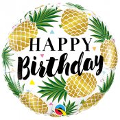 Ananas Happy Birthday Folieballong - 46cm