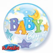 Baby Boy Star Bubbelballong - 56cm
