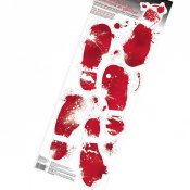 Blodiga fotavtryck, Transparenta med färg - 8 fotavtryck, olika storlekar