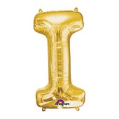  Bokstavsballong Guld - I *** ca. 86 cm hög. Kan fyllas med helium. Helium ingår ej i priset. 