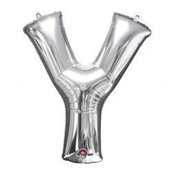  Bokstavsballong Silver - Y *** ca. 86 cm hög. Kan fyllas med helium. Helium ingår ej i priset. 