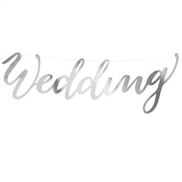 Girlang Wedding, silver - 16.5x45cm