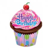 Cupcake Happy Birthday, Jumbo Folieballong - 89cm
