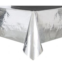  Bordsduk Metallic Silver - 137x274 cm 