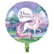 Enhörning Happy Birthday, Folieballong - 46cm