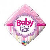 Baby Girl, Rosa Folieballong - 46cm