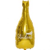  Student Champagneflaska, Guld Folieballong - 94cm 