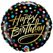 Disco Happy Birthday Folieballong - 46cm