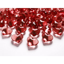 Bordsdekoration/Konfetti-Röda kristallhjärtan - 21mm 