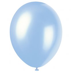  Ballonger Pärlemor Ljusblå - 8st 