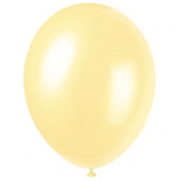  Ballonger Pärlemor Gräddvit - 8st 