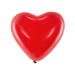  Ballonger Röda hjärtan - 6st, ca. 40cm 