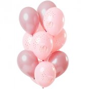 Ballonger 40 år, Rosa  - 12st, 30cm