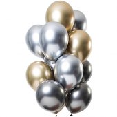  Ballonger Guld/Silver - 12st, 33cm 