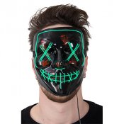 Ansiktsmask, Purge Grön ledmask (batterier ingår ej)