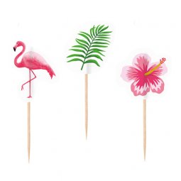  Party pick Flamingo - 20st, 7,5cm 