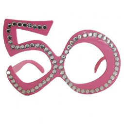  Partyglasögon Rosa, 50 år 