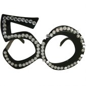  Partyglasögon Svarta, 50 år 