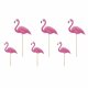 Partystickor Flamingo - 6st, 15x23 cm