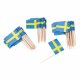 Tandpetare svenska flaggan - 50st, 10cm