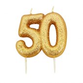  Guld Tårtljus - 50 